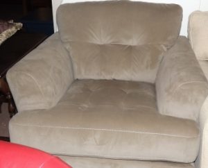Khaki Plush Micro Fiber Chair