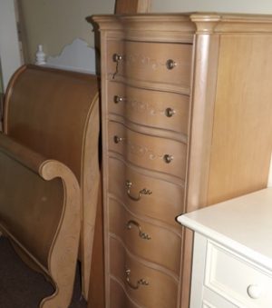 Bed frame with matching chest