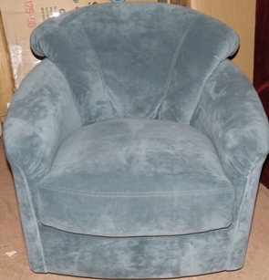 Klaussner 12 Swivel Glider in Belsire Cornflower