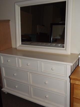 My Haven Dresser and Mirror in Shell