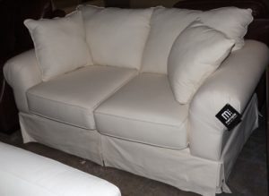 Klaussner white loveseat
