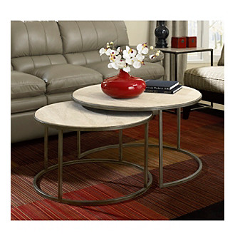 Hammary Furniture Modern Basics Collection Round Nesting Cocktail Tables