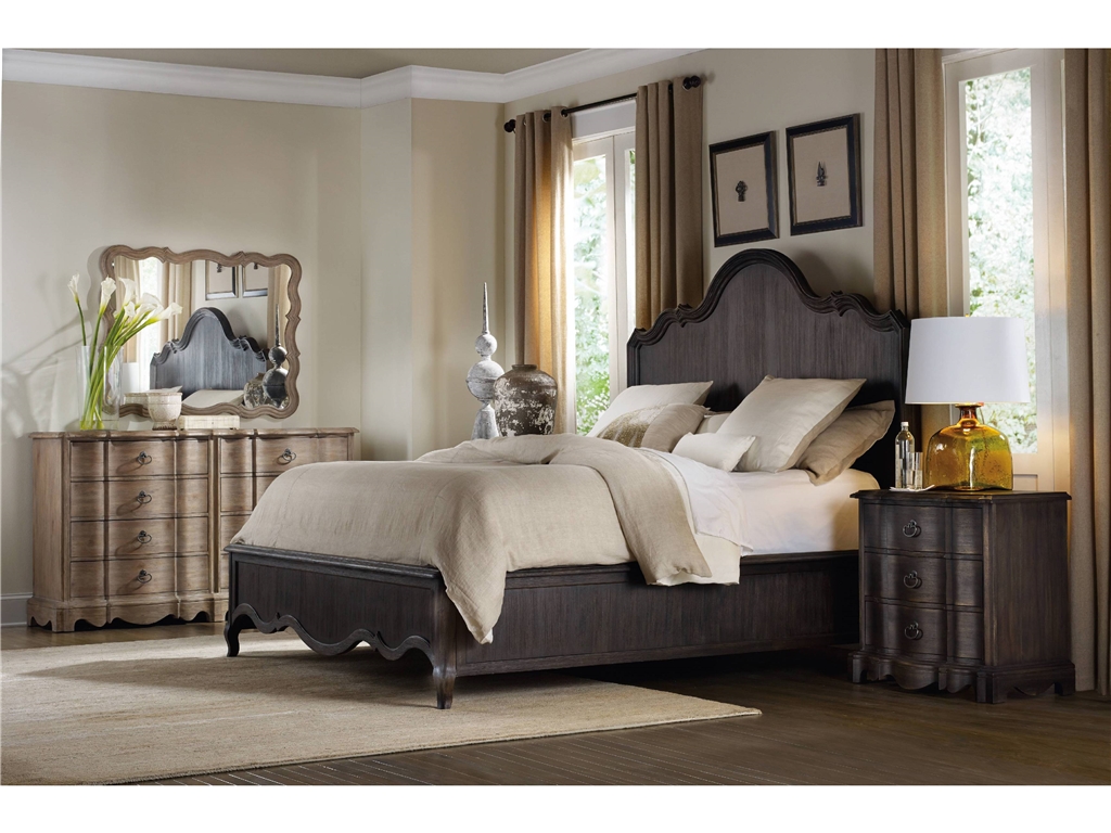 hooker bedroom furniture corsica dark queen panel bed