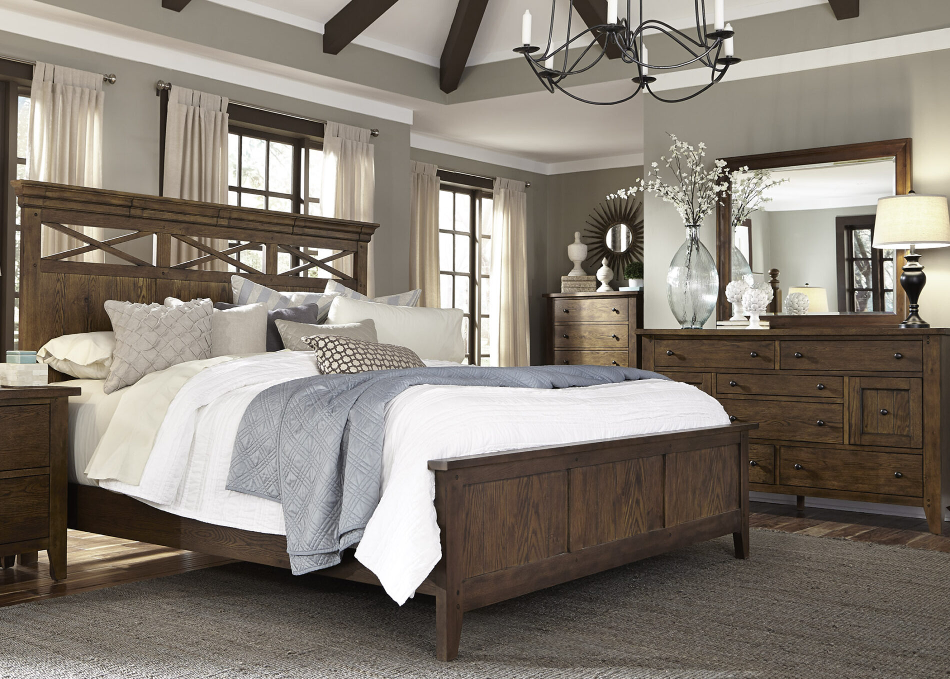 Liberty Bedroom Furniture - Liberty Furniture Artisan Prairie Queen Bedroom Group