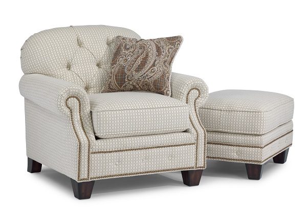 Flexsteel Champion Chair and Ottoman-0