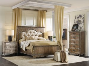 Hooker Furniture Chatelet Bedroom with Upholstered Mantle Bed-0