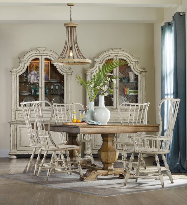 Hooker Furniture Sanctuary Dining Room with Trestle Table-8713