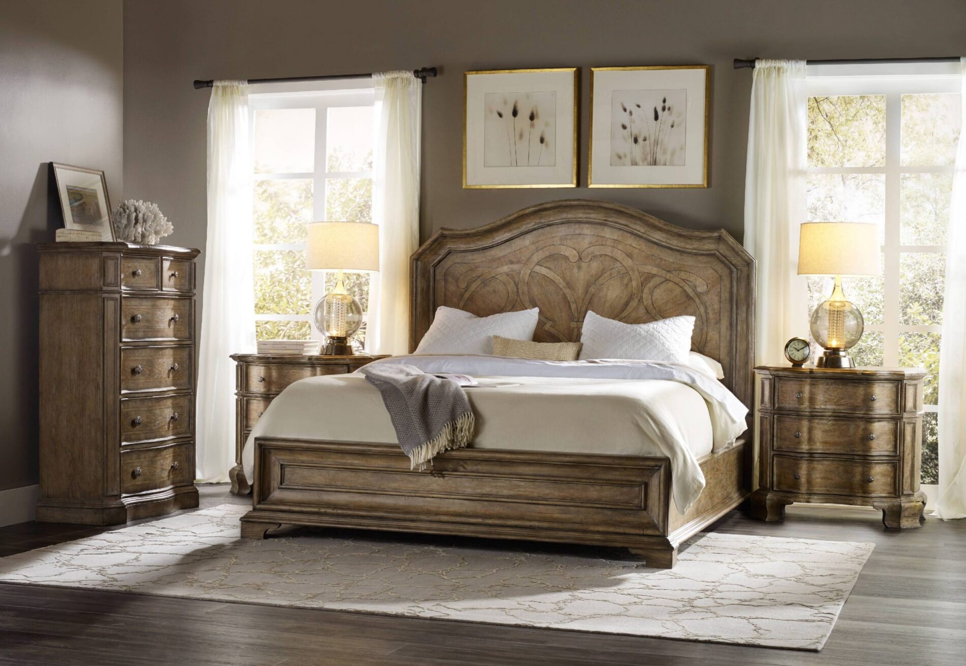 Hooker Furniture Solana Bedroom Collection With Panel Bed
