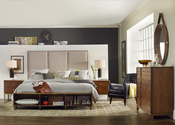 Hooker Furniture Studio 7H Bedroom with Upholstered Bed-0
