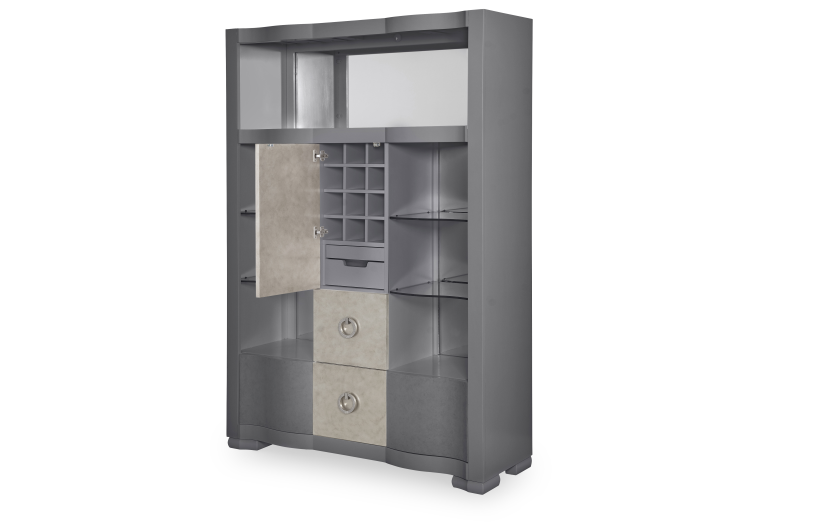 Legacy Furniture Tower Suite Bar Cabinet In Moonstone Finish
