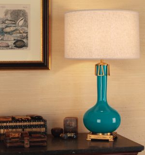 Robert Abbey Teal Lamp pc992-0