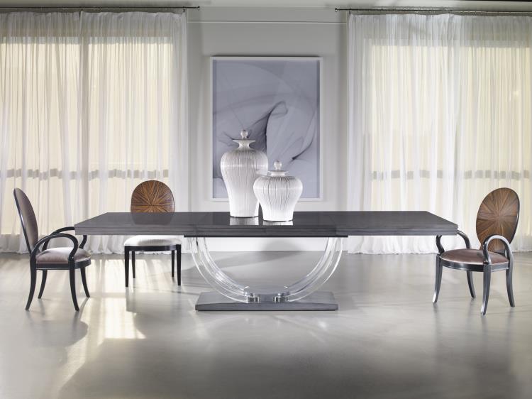Century Omni Dining Table W Acrylic, Acrylic Dining Table Base