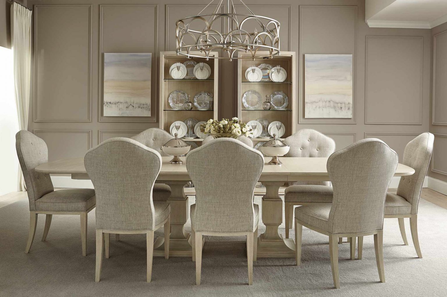 Bernhardt Dining Room Sets Solid Wood Light Colored