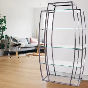 Howard Elliot Black Nickel Steel Etagere