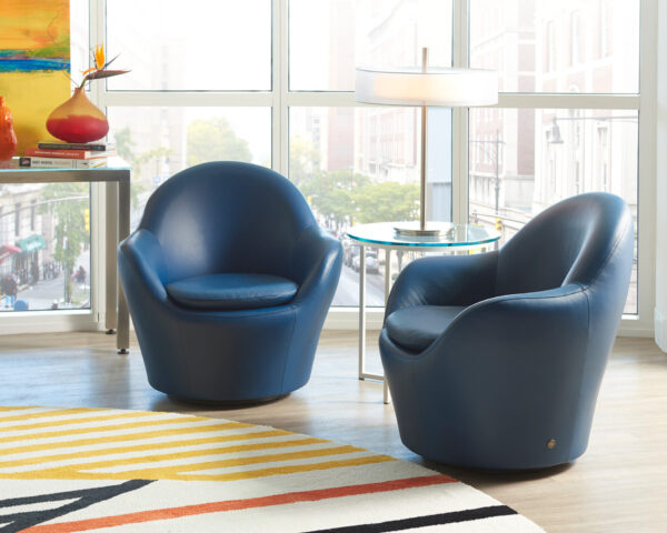 Feliz Swivel Chair by American Leather