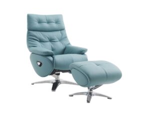 Axel Swivel Reclining Chair & Ottoman by Barcalounger