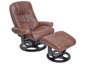 Jacque Pedestal Reclining Chair & Ottoman by Barcalounger