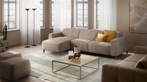 C325 Capri Sleeper Sectional by Natuzzi Editions