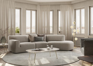 C344 Charme Modular Sectional Sofa by Natuzzi Editions