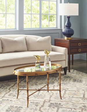 Gold Bamboo Cocktail Table from Chelsea House