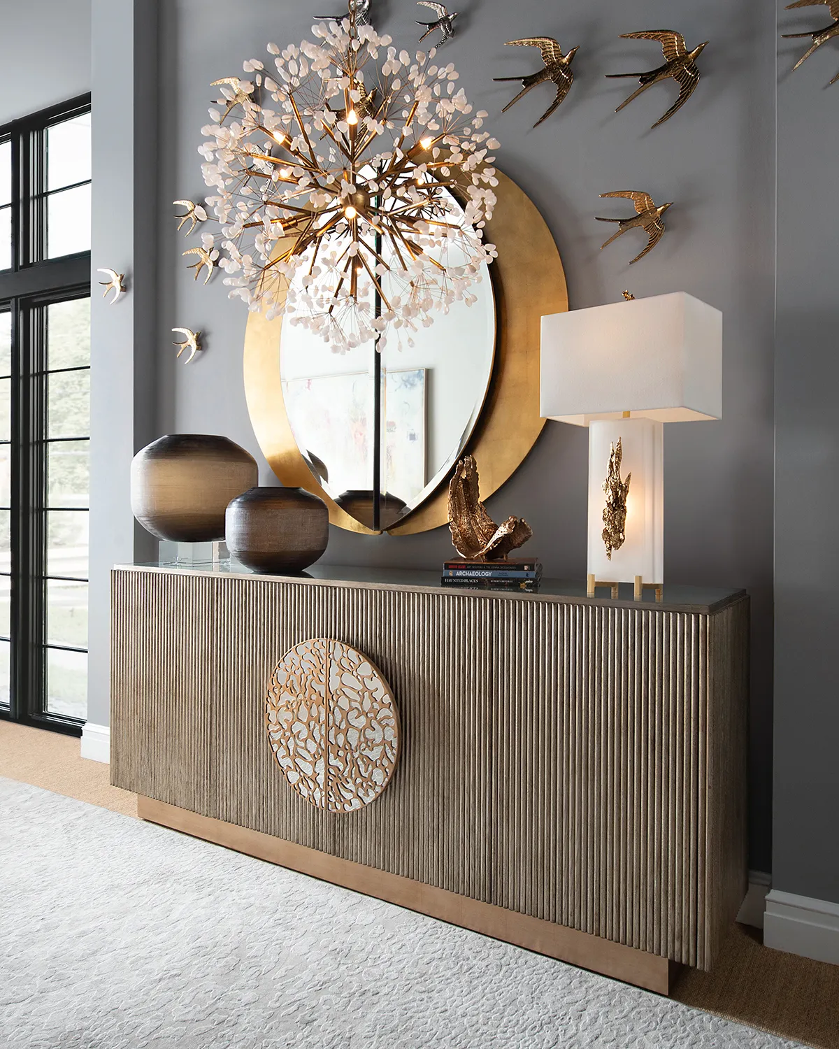 Moon Shadow 4 Door Credenza from John Richards